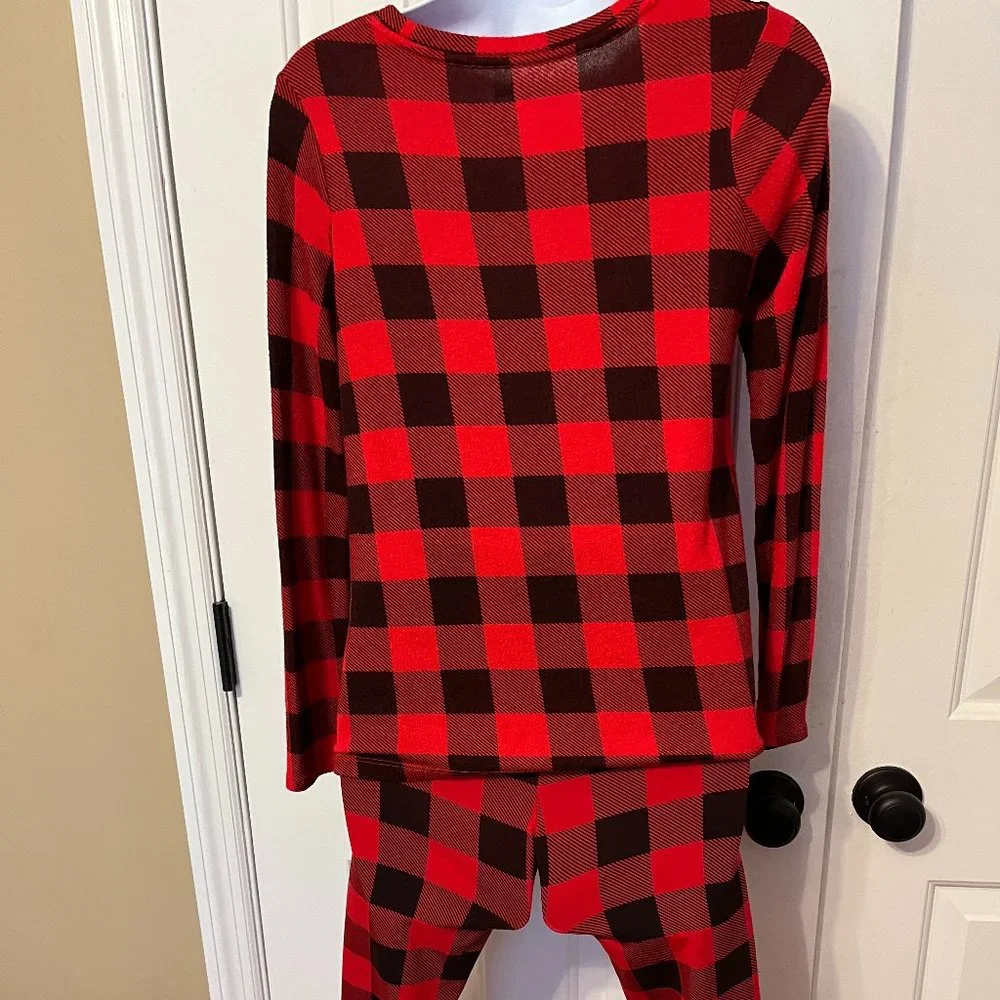Cat & Jack red and black checkered 2-piece outfit